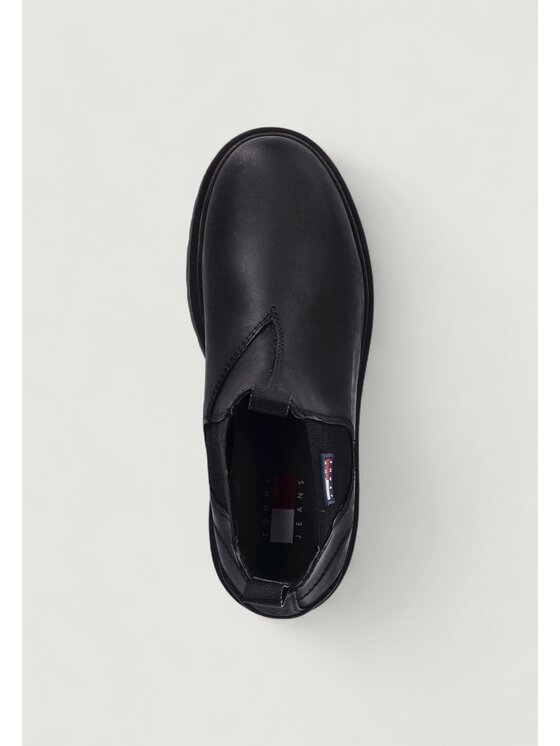 Tommy Jeans Tommy Jeans Μποτάκια TJM CHELSEA LEATHER Μαύρο