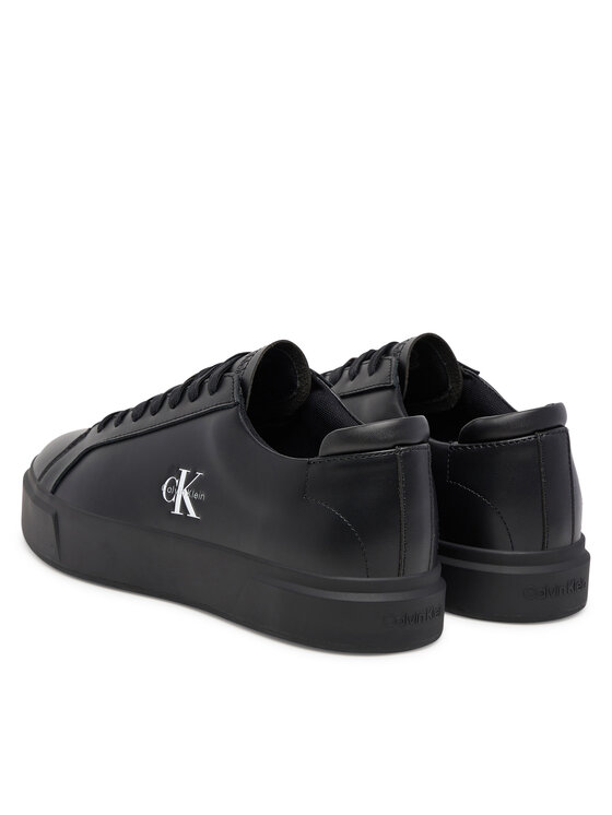 Calvin Klein Calvin Klein Laisvalaikio batai Basket Cupsole Laceup Lth Ml YM0YM01460 Juoda