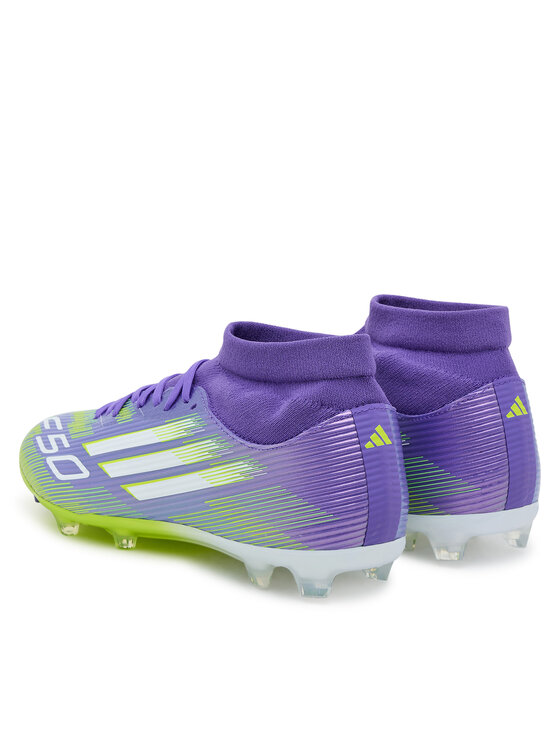 adidas adidas Buty do piłki nożnej F50 League Mid Firm/Multi-Ground Boots JI0886 Fioletowy