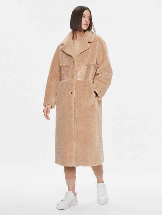 Liu Jo Sport Liu Jo Sport Fellmantel TF3021 E0847 Beige Regular Fit