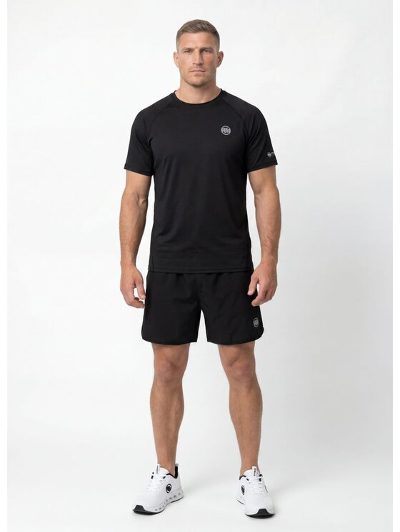 PITBULL PITBULL Koszulka techniczna RUNWAY Czarny Regular Fit