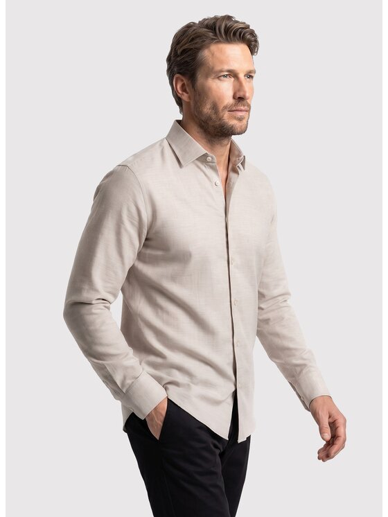 Pako Lorente Pako Lorente Koszula P26WP-1X-017 Beżowy Slim Fit