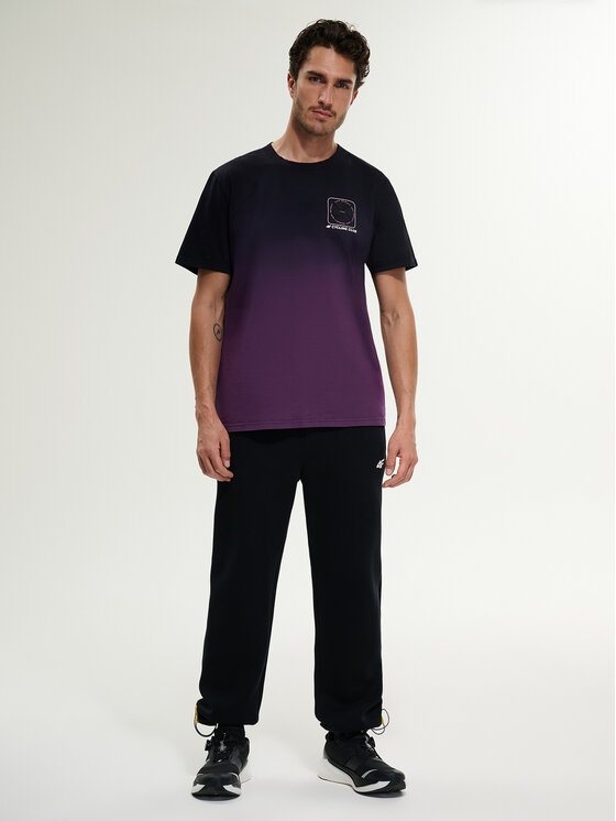 4F 4F Spodnie dresowe WHEEL & WAVE Czarny Regular Fit