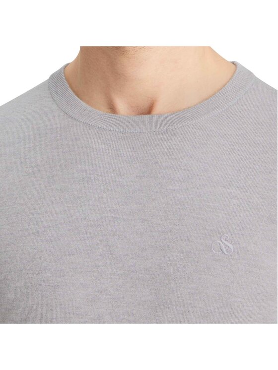 Scotch & Soda Scotch & Soda Sweter 26958 Szary Casual Fit