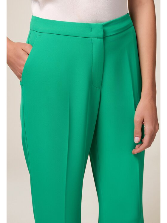 Oltre Oltre Spodnie materiałowe P029R008892N015 Zielony Regular Fit