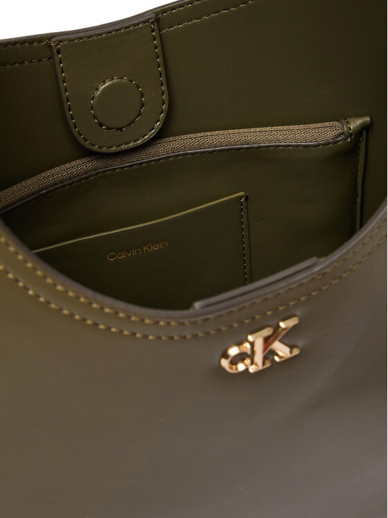 Calvin Klein Calvin Klein Torebka Ck Medium Shoulder Bag LV04F3522G Zielony ciemny