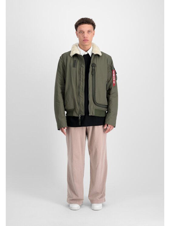 Alpha Industries Alpha Industries Kurtka bomber DA-3 Bomber Winter Jacket Zielony Regular Fit