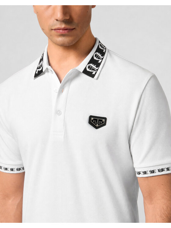 PHILIPP PLEIN PHILIPP PLEIN Polokošile 31653 Bílá Slim Fit