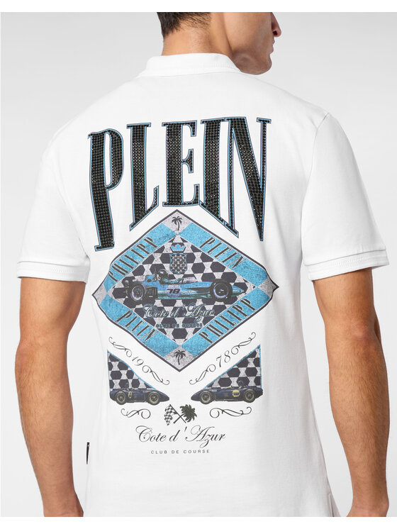 PHILIPP PLEIN PHILIPP PLEIN Polo 24939 Biały Slim Fit