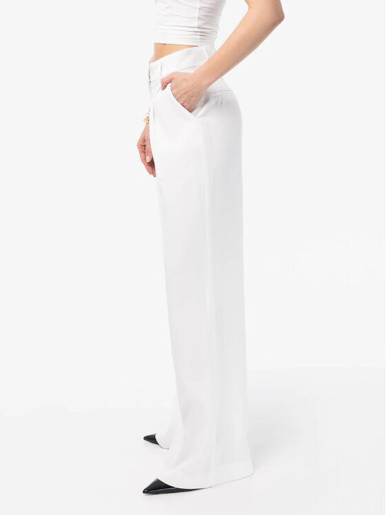 MANDRAGORA MANDRAGORA Pantaloni di tessuto Naia Bianco Regular Fit