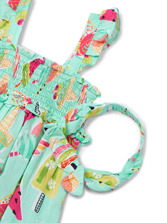 Mayoral Mayoral Літня сукня 3939 Зелений Regular Fit