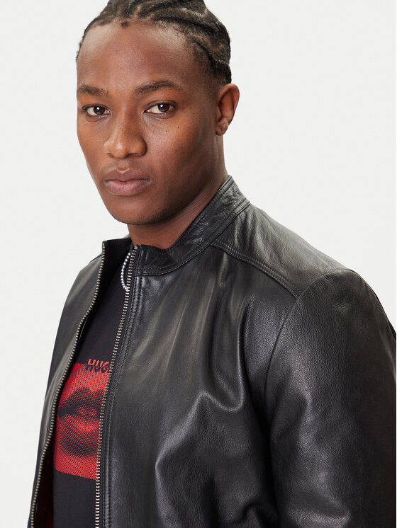 HUGO HUGO Кожено яке Lokis-3 50540984 Черен Slim Fit
