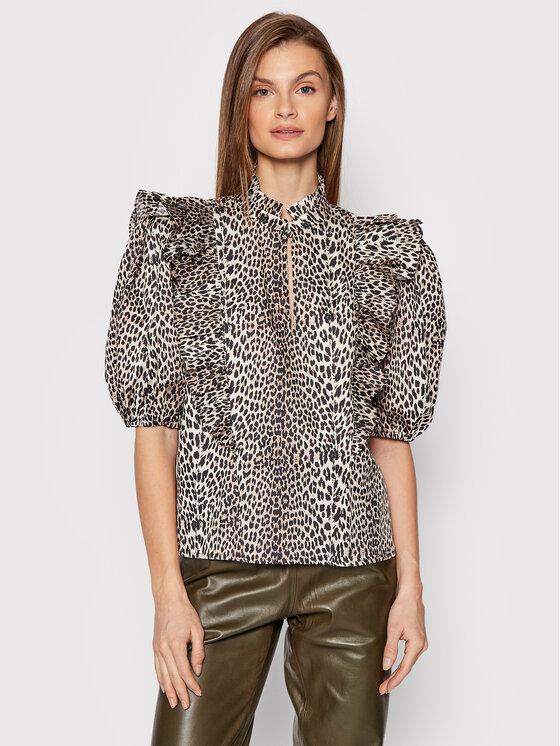 Notes Du Nord Notes Du Nord Blúz Blakely 12507 Barna Regular Fit