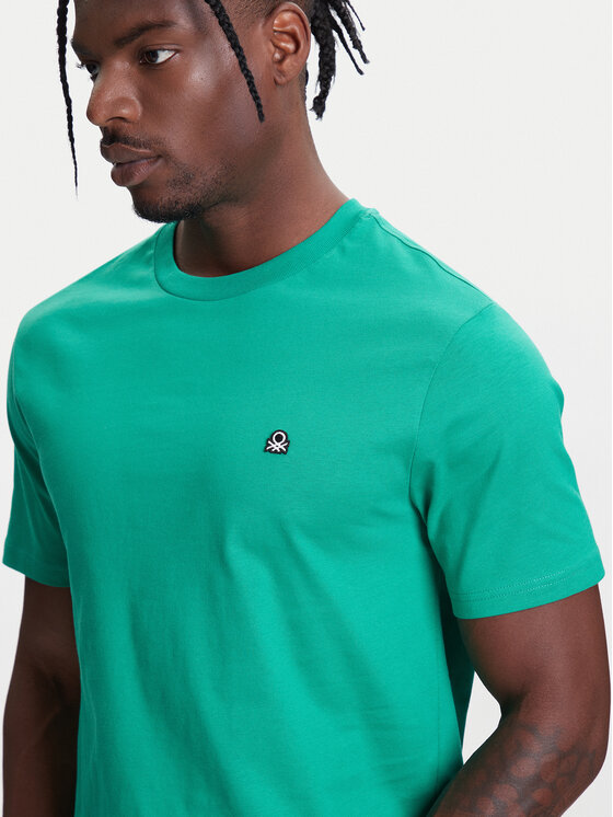 United Colors Of Benetton United Colors Of Benetton T-shirt 3MI5J1AF7 Zelena Regular Fit