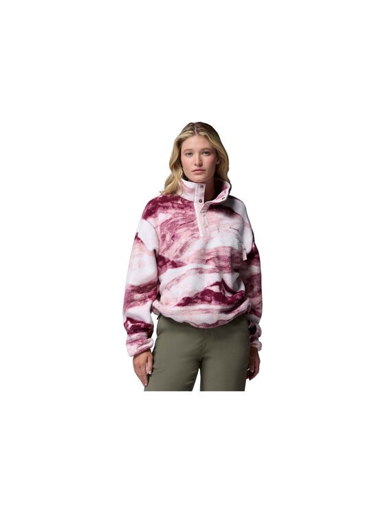 Columbia Columbia Polar Helvetia II Printed Cropped Half Snap Fleece 2098501553 Różowy Regular Fit