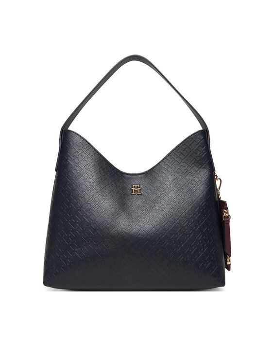 Tommy Hilfiger Torebka Th Icon Shoulder Bag Mono AW0AW18141 Granatowy