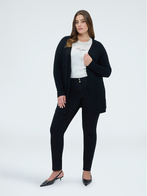Fiorella Rubino Fiorella Rubino Kardigan M083L008355N033 Czarny Slim Fit