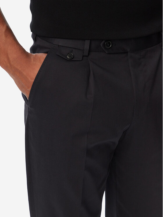 BOSS BOSS Medžiaginės kelnės H-Perin 50567533 Tamsiai mėlyna Tapered Fit