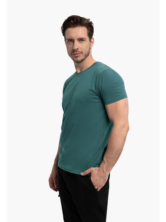 Volcano Volcano T-Shirt T-BASIC Niebieski Regular Fit