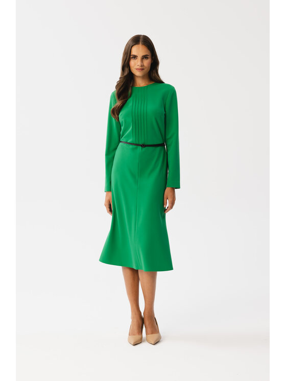 Stylove Stylove Sukienka codzienna S347 Zielony Modern Fit
