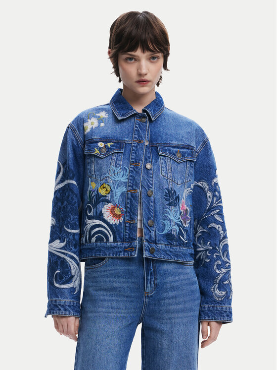 Desigual Desigual Jeansová bunda Misouri 25SWED55 Modrá Regular Fit