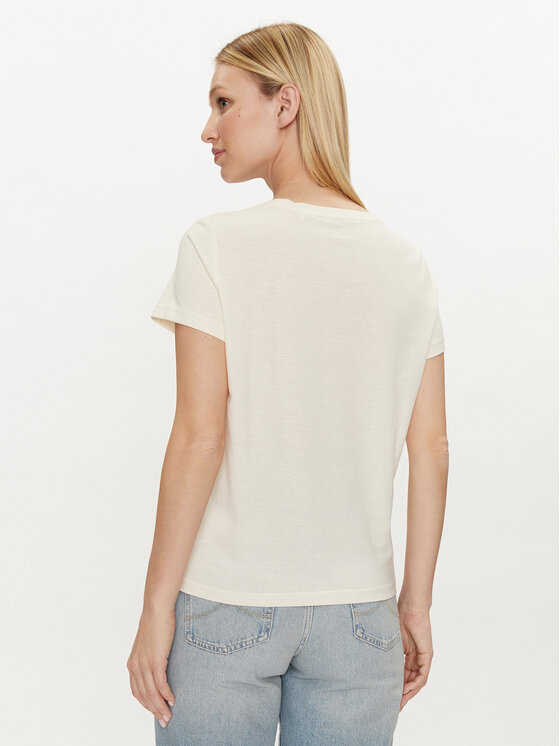 Mustang Mustang T-Shirt Alina 1014233 Εκρού Regular Fit