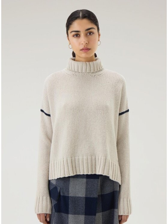 Woolrich Woolrich Πουλόβερ cfwwkn0252fruf0712-8743 Μπεζ Regular Fit