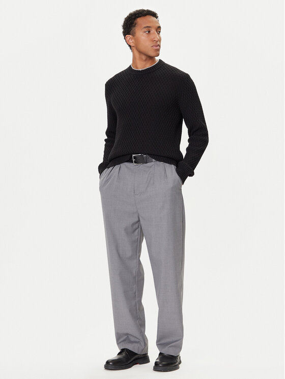 HUGO HUGO Megztinis Syer 50546995 Juoda Regular Fit