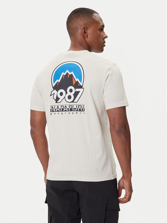 Napapijri Napapijri Tričko S-Montepiana NP0A88SV Béžová Regular Fit