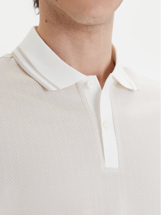 Bugatti Bugatti Poloshirt 8150-75112C Écru Regular Fit