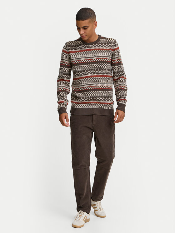 Blend Blend Sweter 20717485 Brązowy Regular Fit