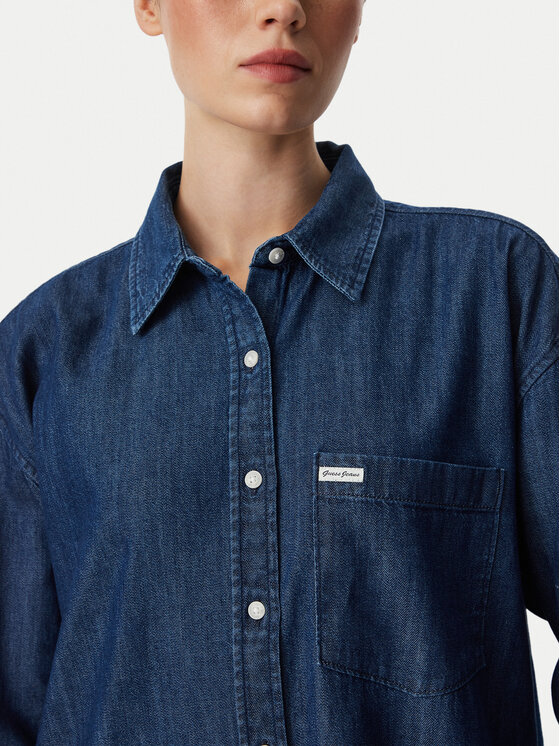 Guess Jeans Guess Jeans дънкова риза W6YHC2 D1195 Син Relaxed Fit