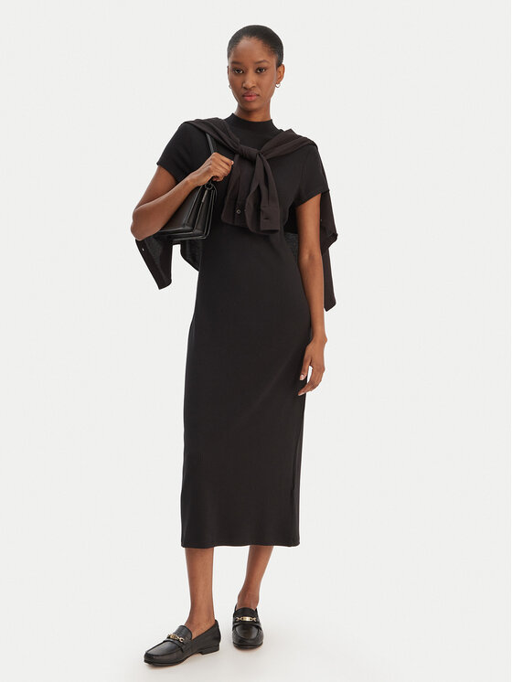 Tommy Hilfiger Tommy Hilfiger Повсякденна сукня WW0WW47860 Чорний Slim Fit