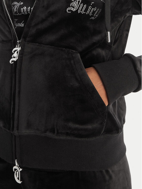 Juicy Couture Juicy Couture Sweatshirt Gothic Crown JCBAS126805 Schwarz Slim Fit