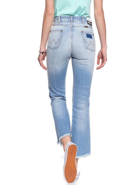 Wrangler Wrangler Jeansy RETRO FLARE Niebieski Loose Fit