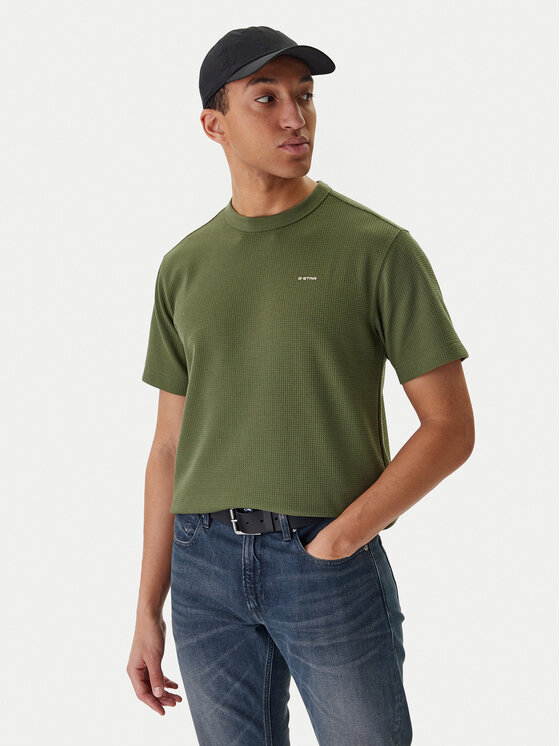 G-Star Raw G-Star Raw T-Shirt D28609-E383 Zielony Regular Fit