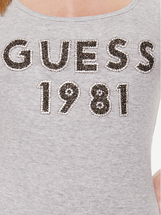 Guess Guess Top Logo W3RP07 K1814 Szary Slim Fit