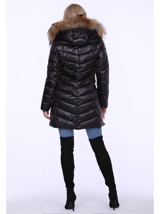 Perso Perso Dámska bunda BLH220036FR Čierna Regular Fit