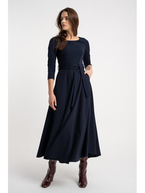 CLICK CLICK Φόρεμα καθημερινό 10-6174 Σκούρο μπλε Regular Fit