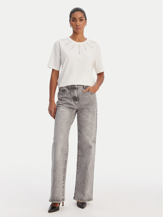 Morgan Morgan T-Shirt 261-DOURRA Biały Straight Fit
