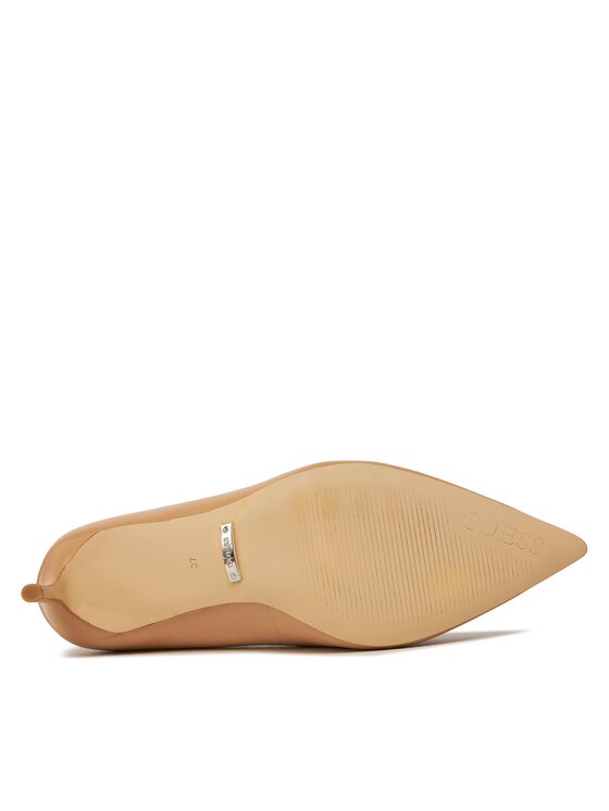 Guess Guess Pantofi cu toc subțire Bravo4 FLPBV4 LEA08 Bej