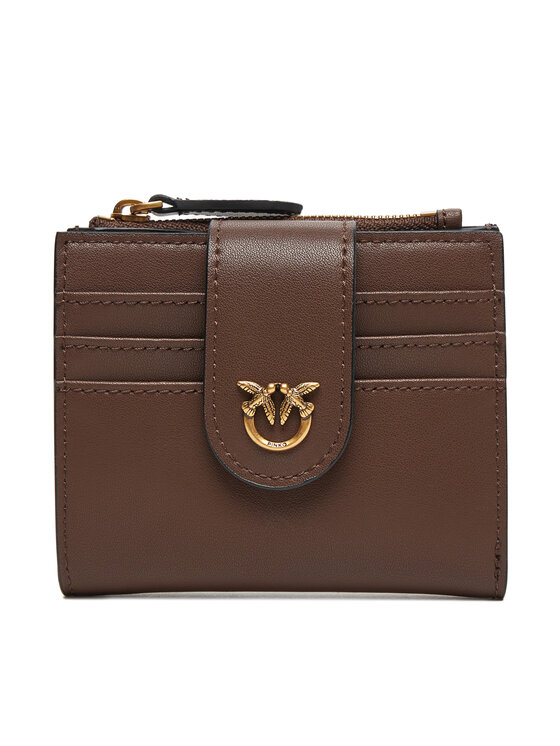 PINKO PINKO Majhna ženska denarnica Multi Purpose Wallet AI 25-26 PCPL 103610 A0F1 Rjava