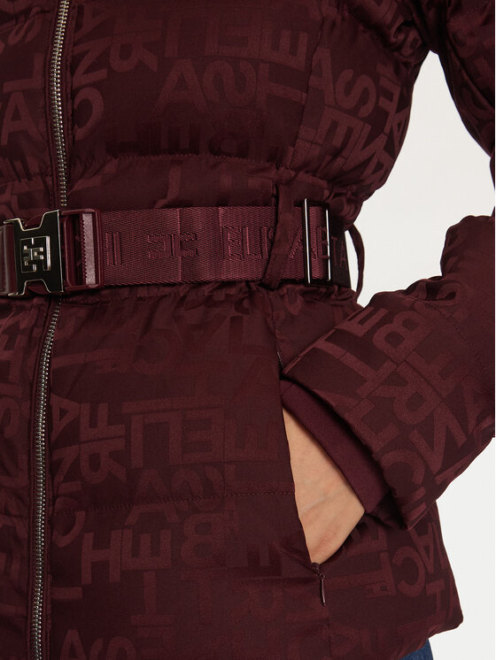 Elisabetta Franchi Elisabetta Franchi Pūkinė striukė PI-70D-46E2-V640 Vyšninė Regular Fit