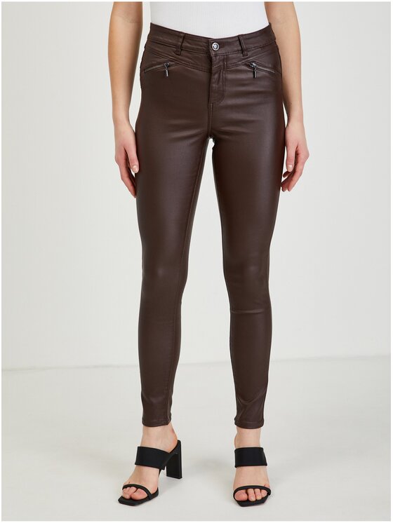 Orsay Orsay Spodnie damskie 319257-764000__40 Brązowy Skinny Fit