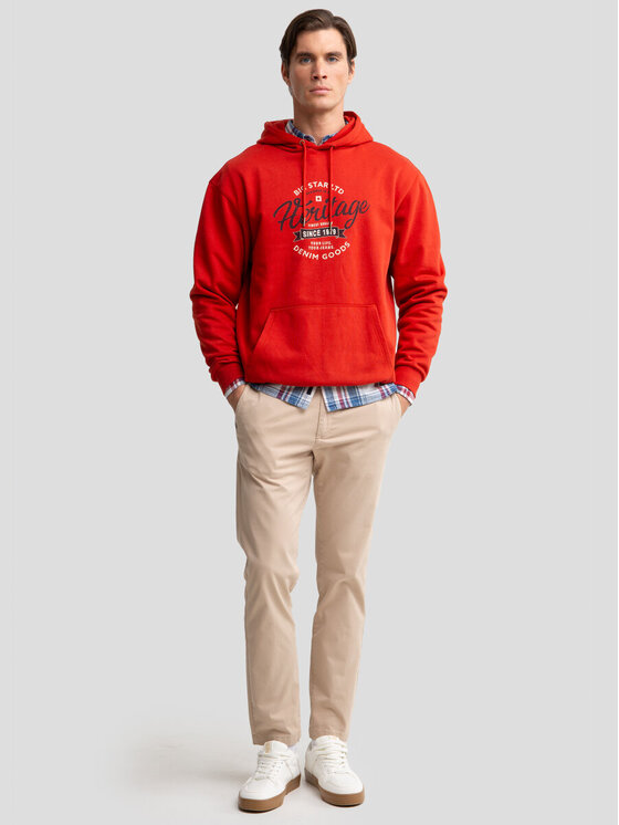 BIG STAR BIG STAR Bluza HERITY_704_170 Czerwony Comfort Fit