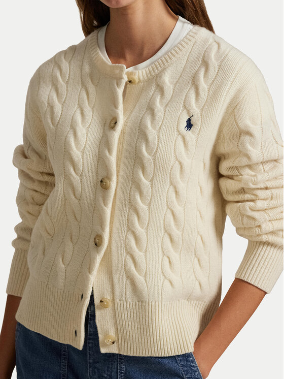 Polo Ralph Lauren Polo Ralph Lauren Kardigan 211972104002 Bijela Slim Fit