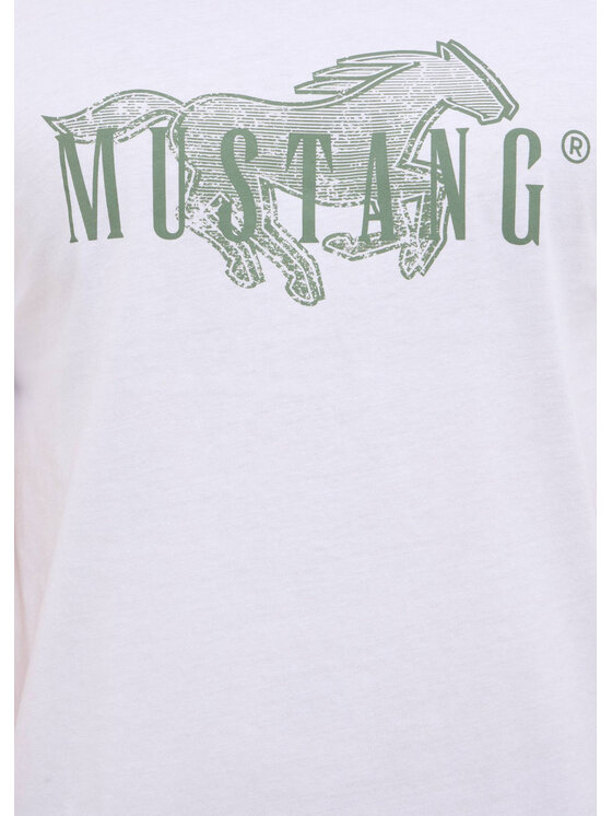 Mustang Mustang T-Shirt Style Austin Biały Regular Fit