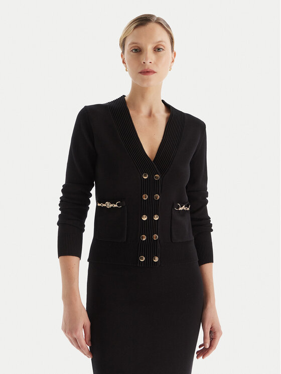 Fracomina Fracomina Cardigan FR25WT8010K55601 Nero Regular Fit
