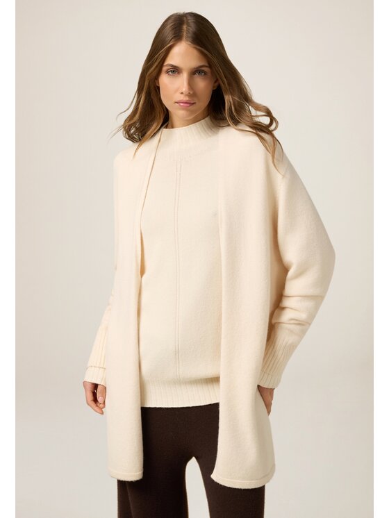 Oltre Oltre Maglione M050E002036N002 Crema Baggy Fit