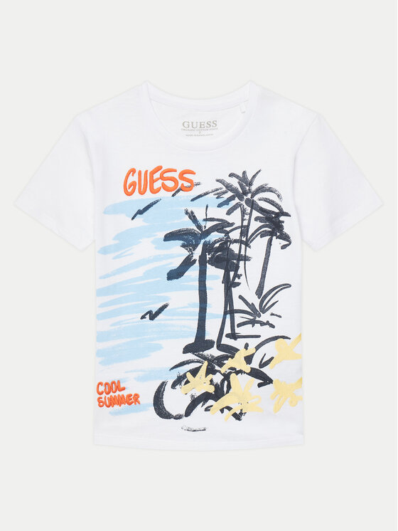 Guess Guess T-krekls L5GI05 K8HM4 Balts Regular Fit